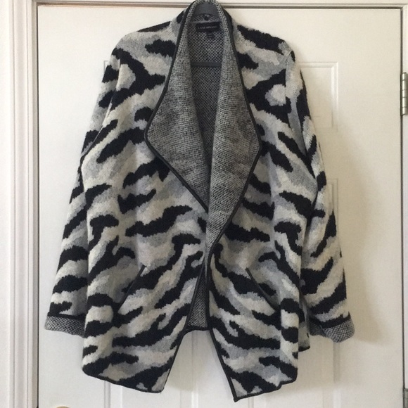 Lane Bryant Jackets & Blazers - Lane Bryant jacket zebra print with leather trim